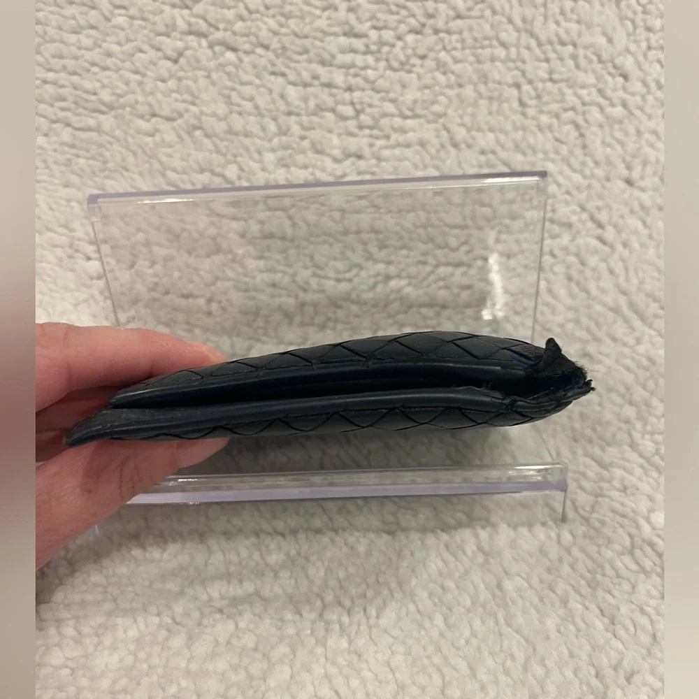 Bottega Veneta Woven Leather Wallet in Black